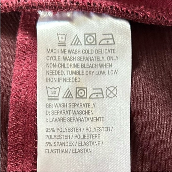 NWT Jason Wu | Women’s Burgundy Faux Suede A-Line Elastic Waist Midi Skirt Sz S - Picture 11 of 12